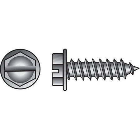100-Pack The Hillman Group 70251 6-Inch x 5/8-Inch Hex Washer Head Slotted Sheet Metal Screw 